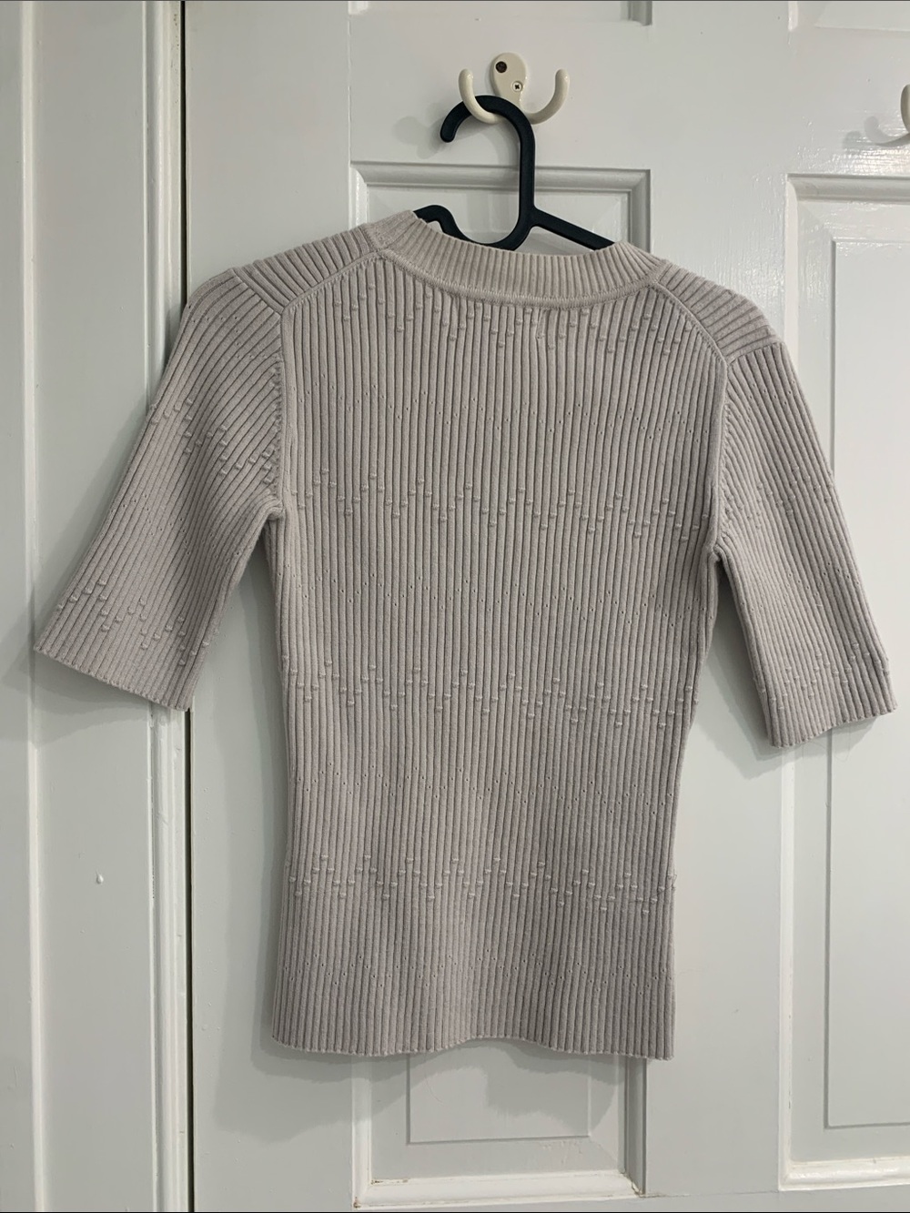 Truth Cream Ribbed Short-Sleeve Knit Top - Picture 2 of 4